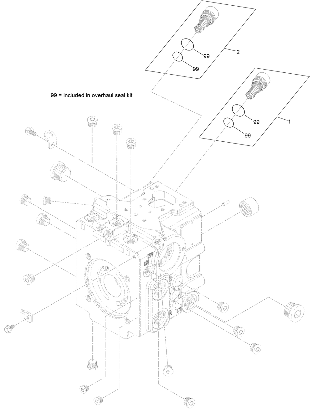 Front Hydraulic Pump Assembly No. 139-4800 Diagram and Parts List for 22530 414400000 - 999999999 Toro Lawn Tractor Accessories