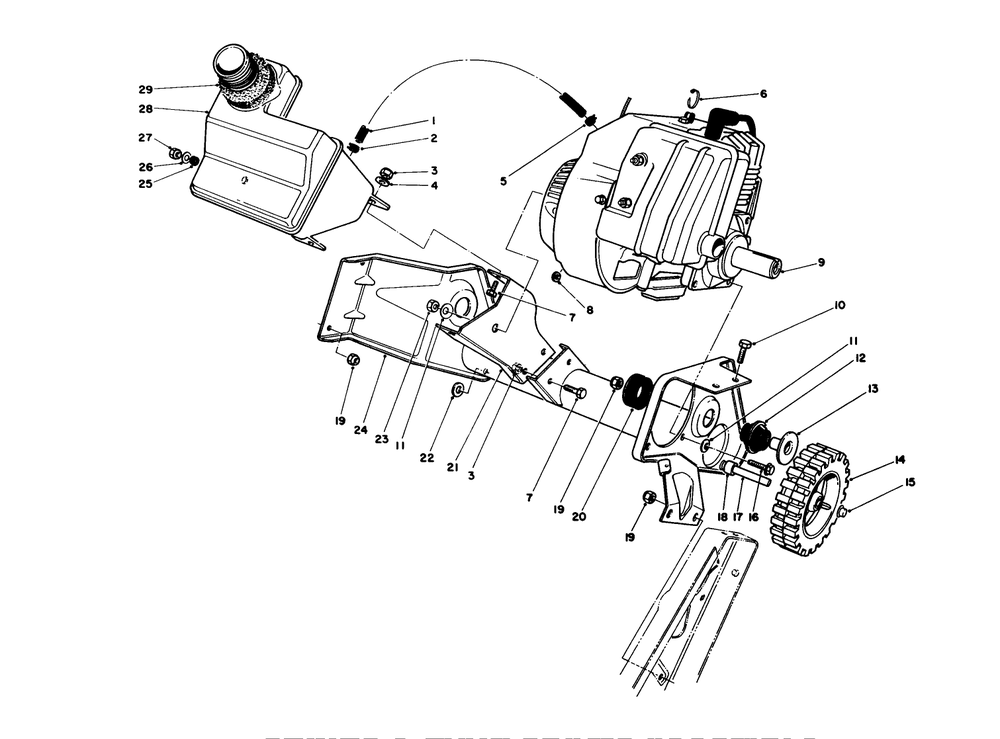 Engine & Main Frame Assembly Diagram and Parts List for 38180 7000001 - 7999999 Toro Snow Blower