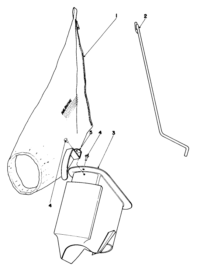 Grass Bag Kit No. 27-7820 (Optional) Diagram and Parts List for 19477 7000001 - 7999999 Toro Lawn Mower