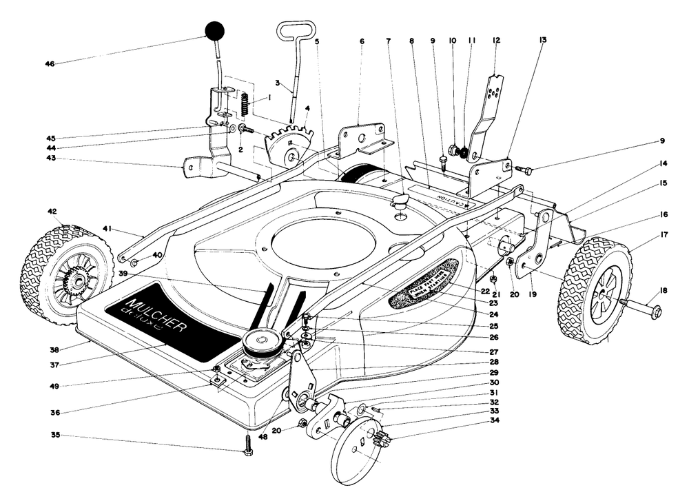 Housing Assembly Model 18060 Diagram and Parts List for 18015 8000001 - 8999999 Toro Lawn Mower