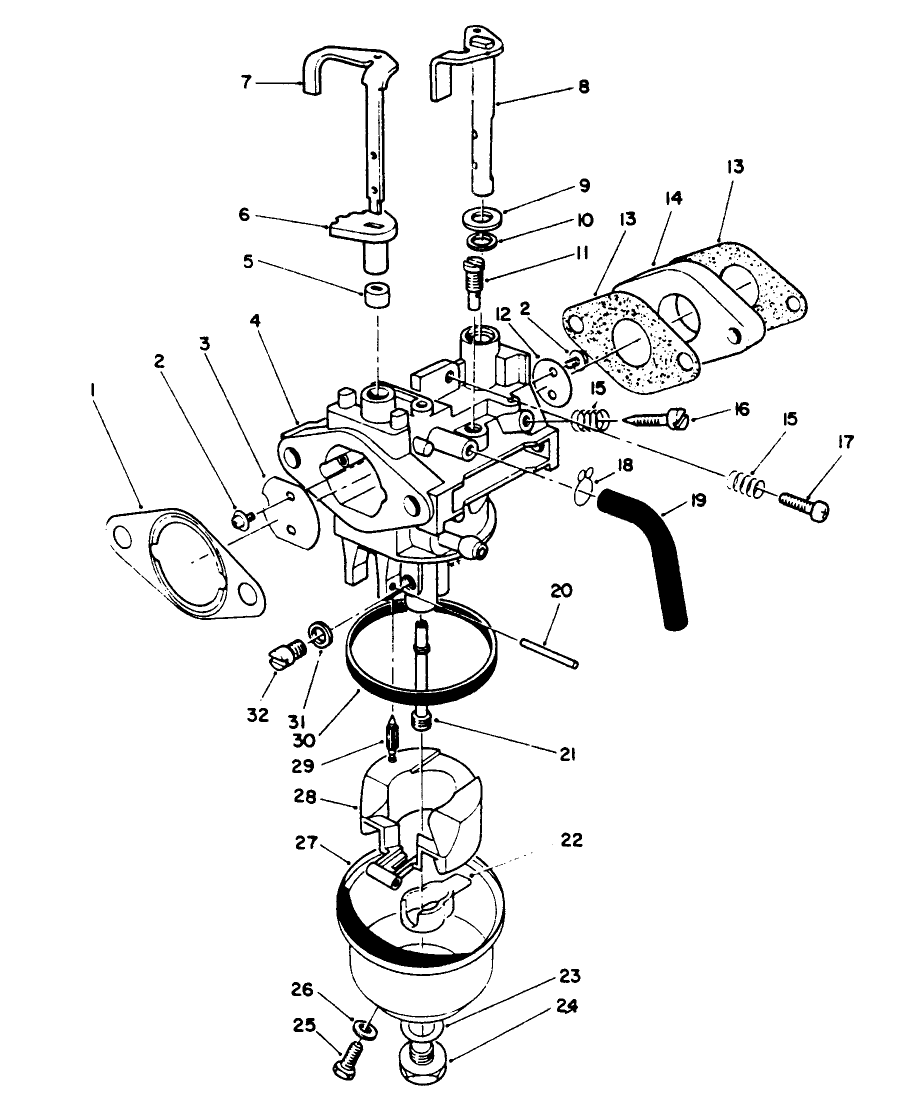 Carburetor Assembly (Model No. Vmk9-2) Diagram and Parts List for 20622 0003102 - 0999999 Toro Lawn Mower