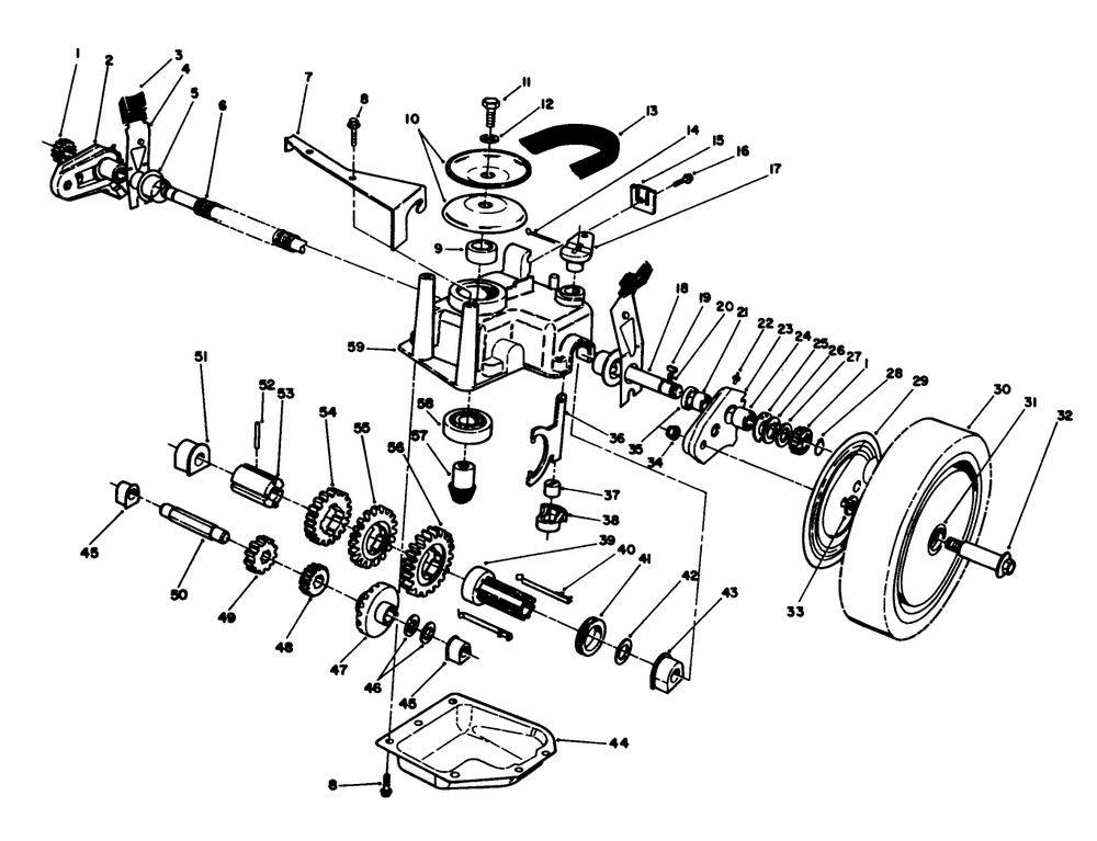 Gear Case Assembly (Used On Units With Serial No. 8000001 Thru 8049999) Diagram and Parts List for 20622 8000001 - 8999999 Toro Lawn Mower