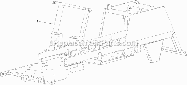 Frame Assembly Diagram and Parts List for 74585 312000001-312999999 Toro Lawn Mower