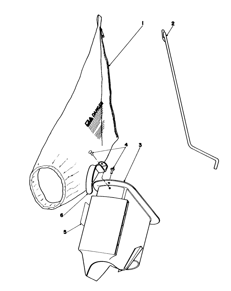 Bagging Kit No. 47-6510 (Optional) Diagram and Parts List for 16780 3000001 - 3999999 Toro Lawn Mower