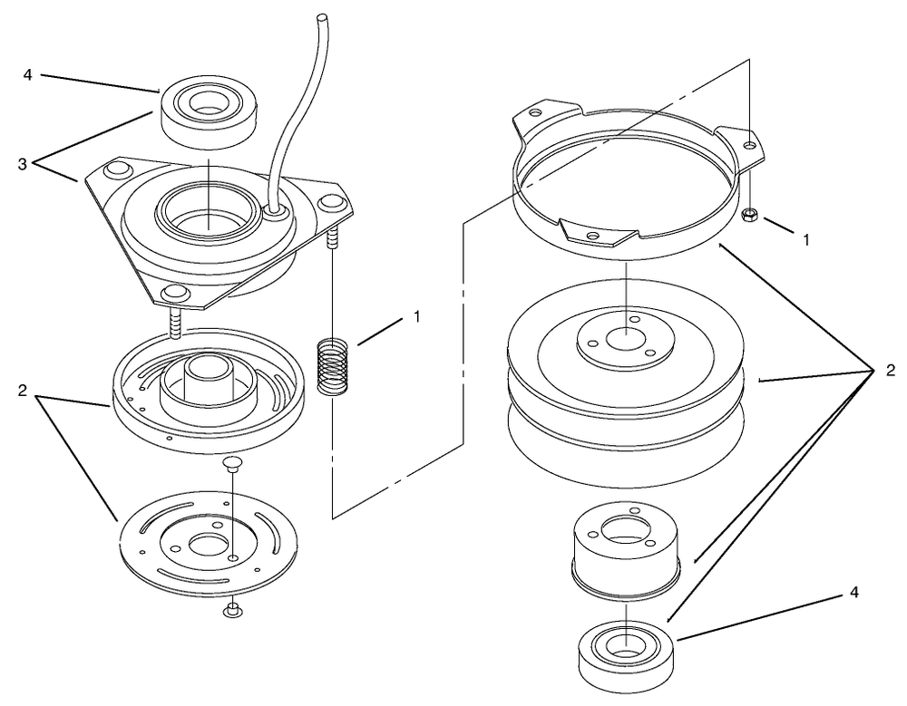 Clutch 92-6885 Diagram and Parts List for 72102 7900001 - 7999999 Toro Lawn Tractor