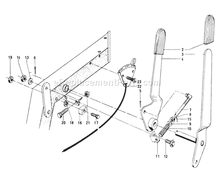 Controls Diagram and Parts List for 03104 0000001-0999999 - 1980 Toro Lawn Tractor
