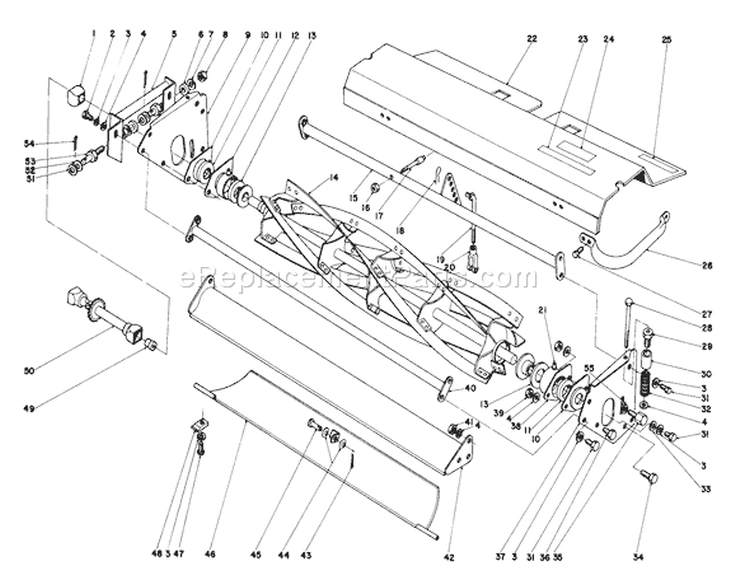 Wing Mower Reel Assembly Diagram and Parts List for 03104 0000001-0999999 - 1980 Toro Lawn Tractor