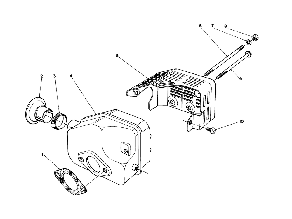 Muffler Assembly (Model No. 47pn2-1) Diagram and Parts List for 16212B 39000001 - 39999999 Toro Lawn Mower