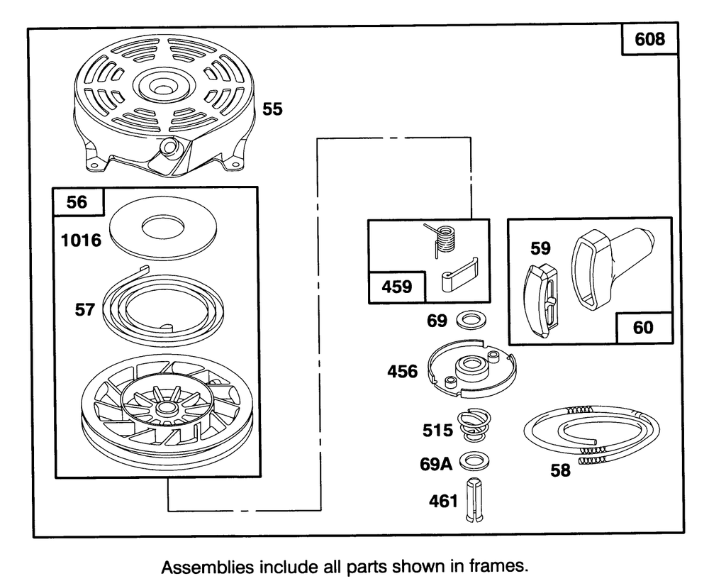 Engine Briggs & Stratton Model 127802-0514-21 Diagram and Parts List for 20801BC 4900001 - 4999999 Toro Lawn Mower
