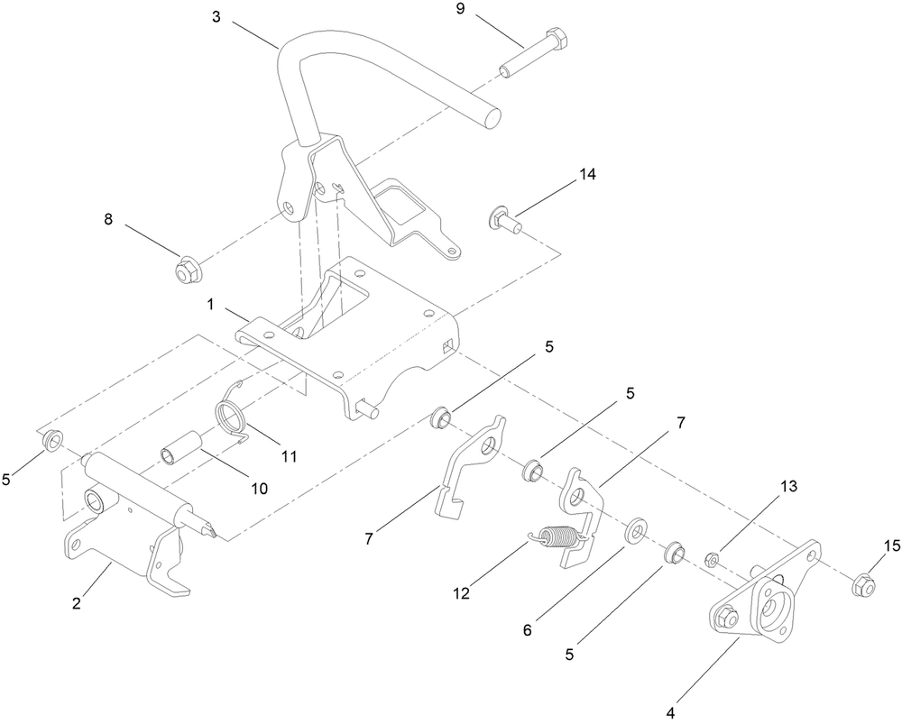 Rh Control Handle Assembly No. 144-1422 Diagram and Parts List for 18850TE 400000000 - 414299999 Toro Lawn Mower