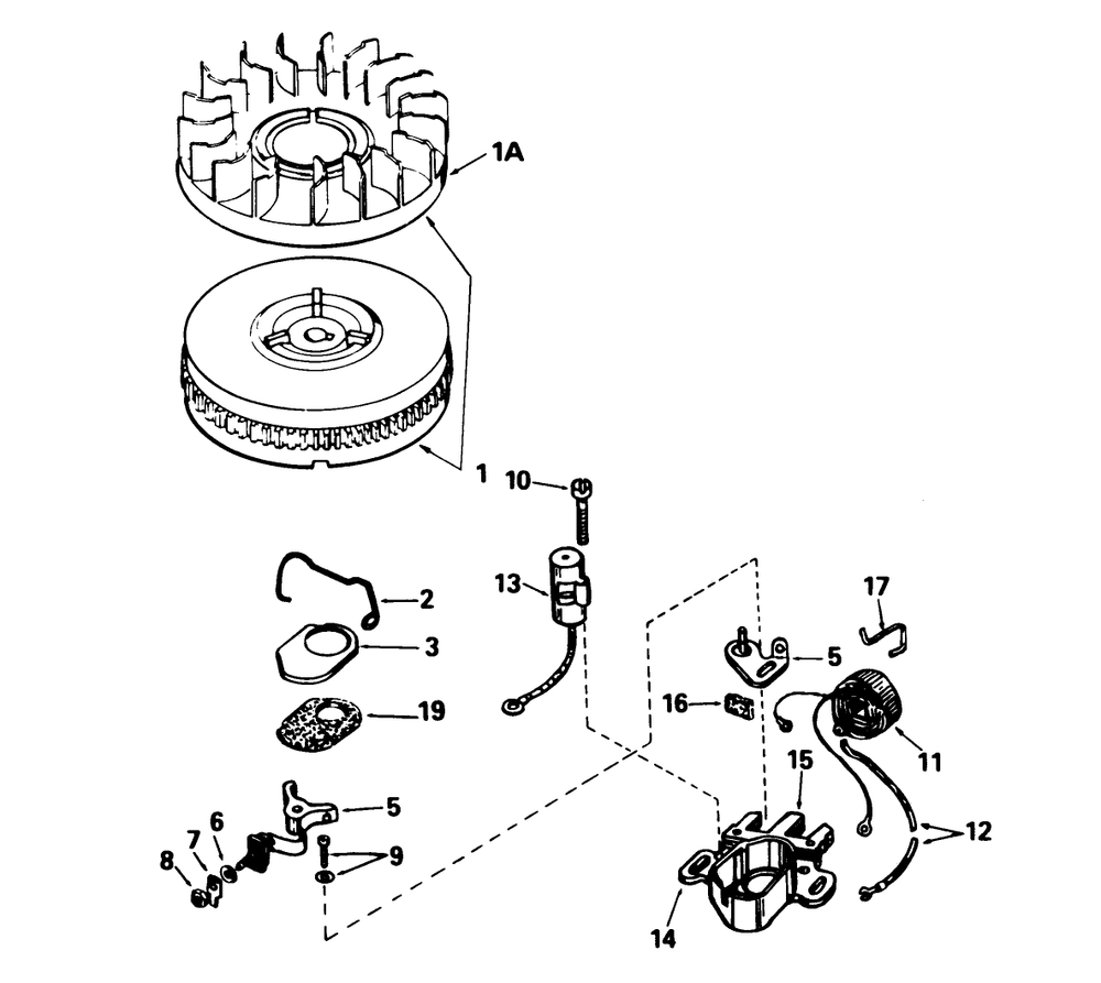 Magneto No. 611043 (7 H.P. Snowthrower Model No. 38050) Diagram and Parts List for 38050 4000001 - 4999999 Toro Snow Blower
