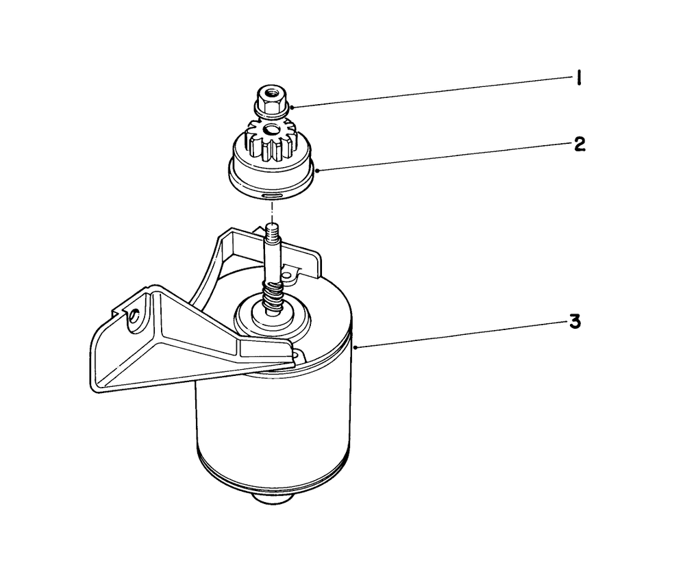 Starter Motor Model No. 21711 Diagram and Parts List for 21610 4000001 - 4999999 Toro Lawn Mower