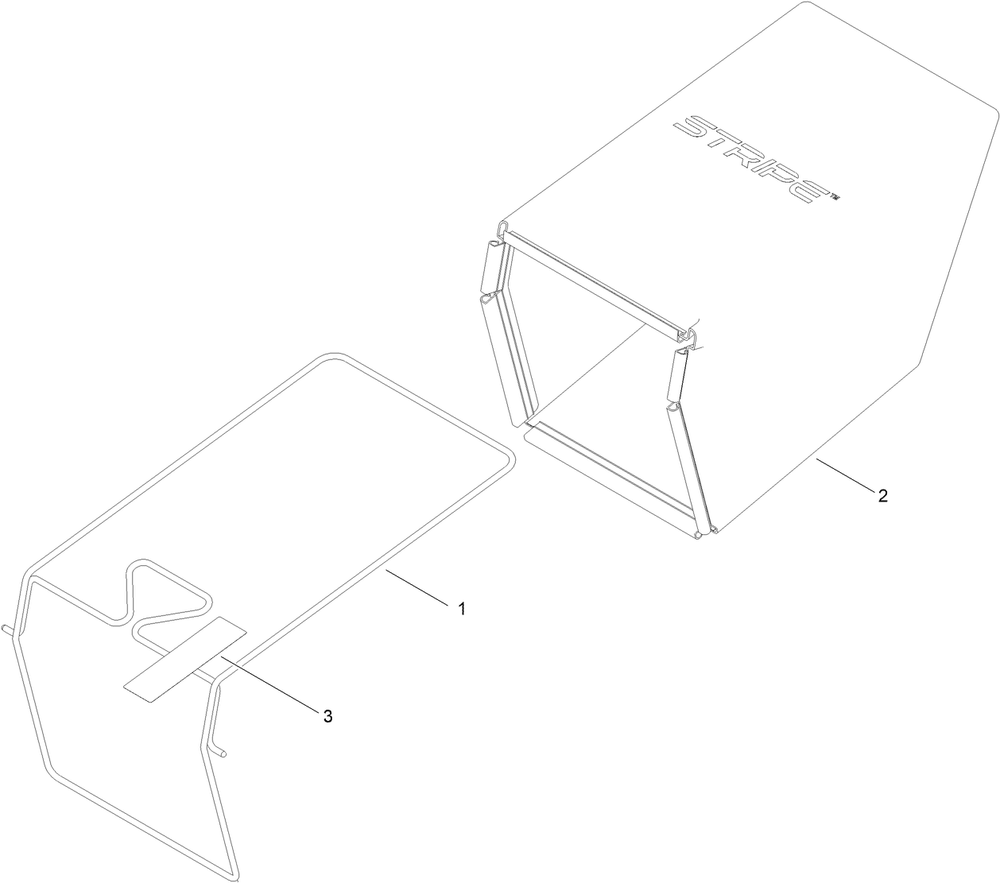 Grass Bag Assembly Diagram and Parts List for 21621 400000000 - 999999999 Toro Lawn Mower