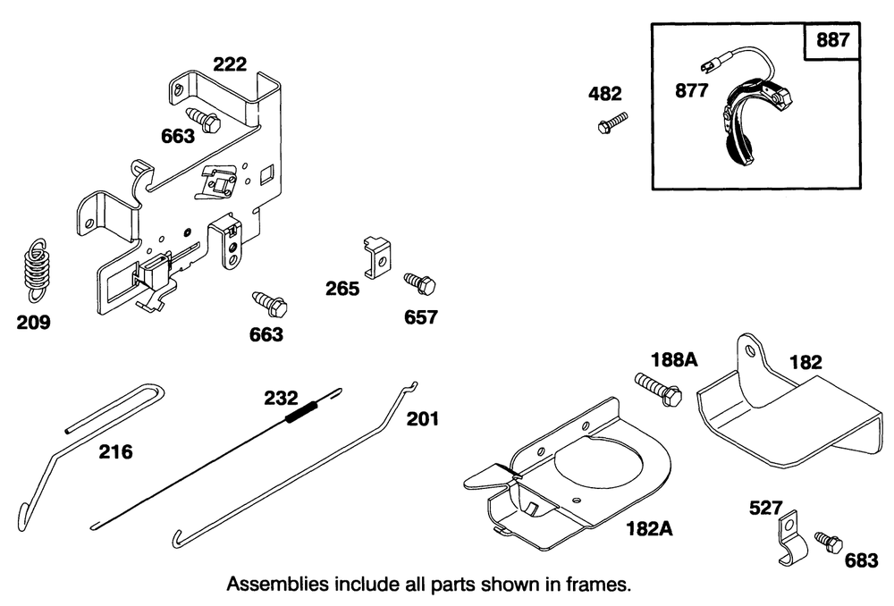 Engine Briggs & Stratton Model 283707-0160-01 Diagram and Parts List for 70141 49000001 - 49999999 Toro Lawn Tractor