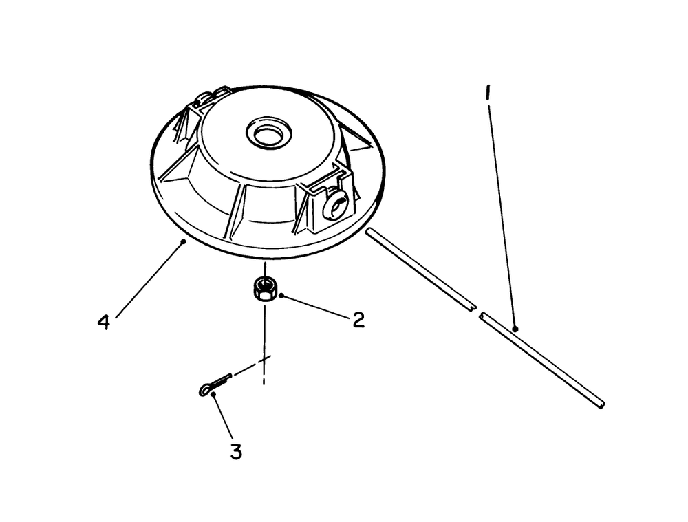 Fixed Line Head (Optional) Diagram and Parts List for 51665 0000001 - 0999999 Toro Trimmer