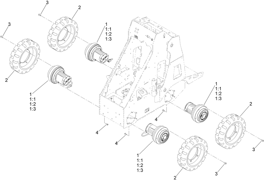 Drivetrain Assembly Diagram and Parts List for 22219 400000000 - 999999999 Toro Lawn Tractor Accessories