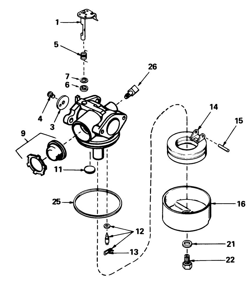 Carburetor No. 632098 Diagram and Parts List for 20588C 9000001 - 9999999 Toro Lawn Mower