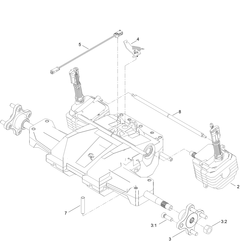 Electric Transaxle Assembly No. 161-4489 Diagram and Parts List for 75851 416400000 - 417399999 Toro Lawn Tractor