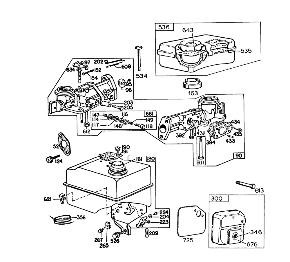 Engine Briggs & Stratton Model 130292-1671-02 (Continued) Diagram and Parts List for 58160 3000001 - 3999999 Toro Tiller