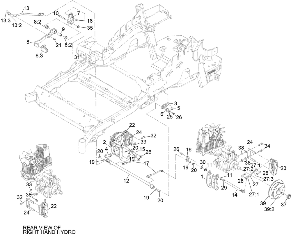 Park Brake Assembly Diagram and Parts List for 72906 412200000 - 999999999 Toro Lawn Tractor