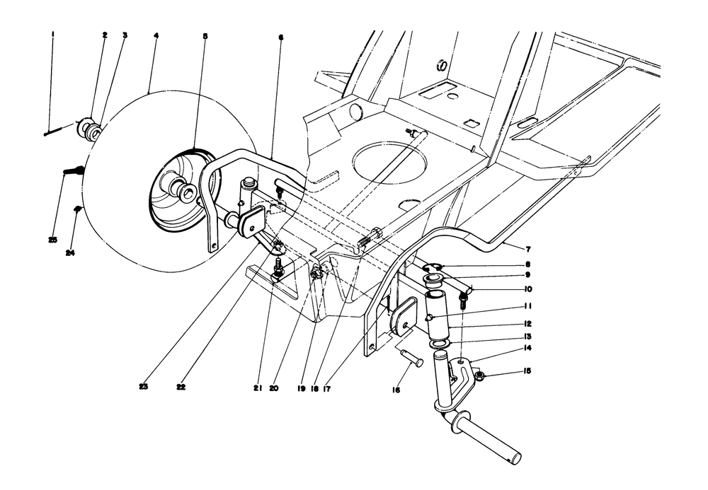 Front Axle Assembly Diagram and Parts List for 57375 0000001 - 0999999 Toro Lawn Tractor