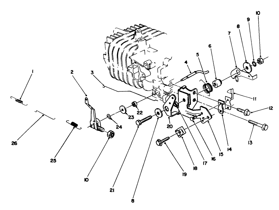 Governor Assembly (Model No. 47pk9-3) Diagram and Parts List for 22025 0000001 - 0999999 Toro Lawn Mower
