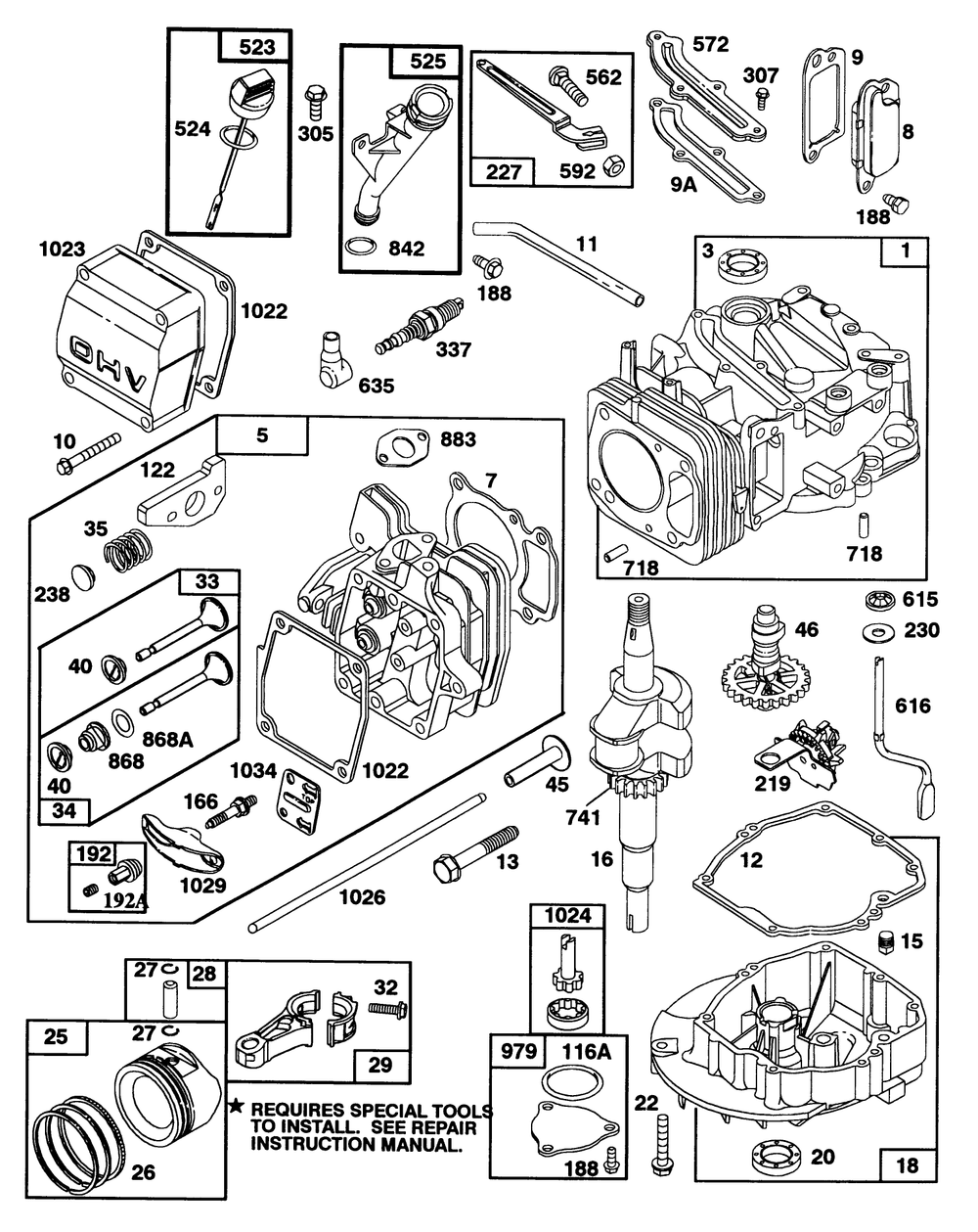 Engine Gts-150 77-8980 Diagram and Parts List for 27500 2000001 - 2999999 Toro Lawn Mower