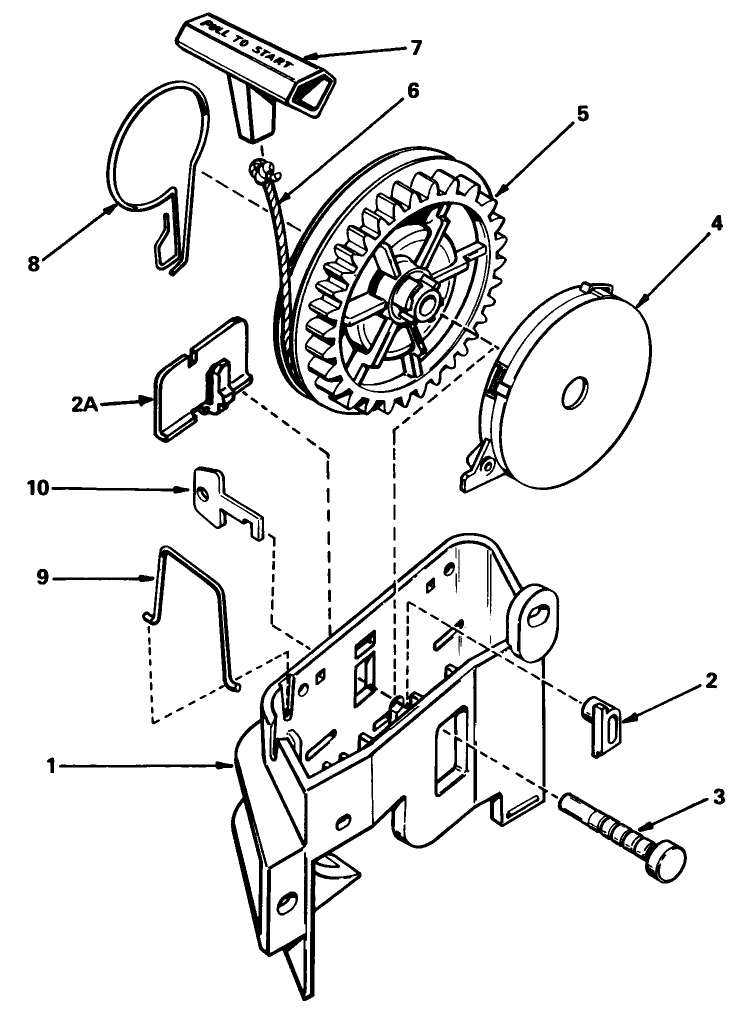 Starter No. 590531 Diagram and Parts List for 20772 9000001 - 9999999 Toro Lawn Mower