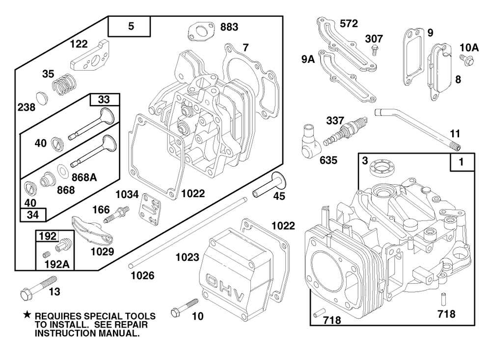 Engine Gts 150 (Model No. 20475 Only) Diagram and Parts List for 20476 6900001 - 6999999 Toro Lawn Mower