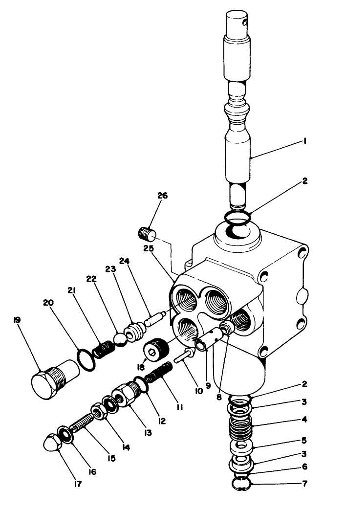 Valve Assembly No. 54-0090 Diagram and Parts List for 30754 0000001 - 0999999 Toro Lawn Tractor