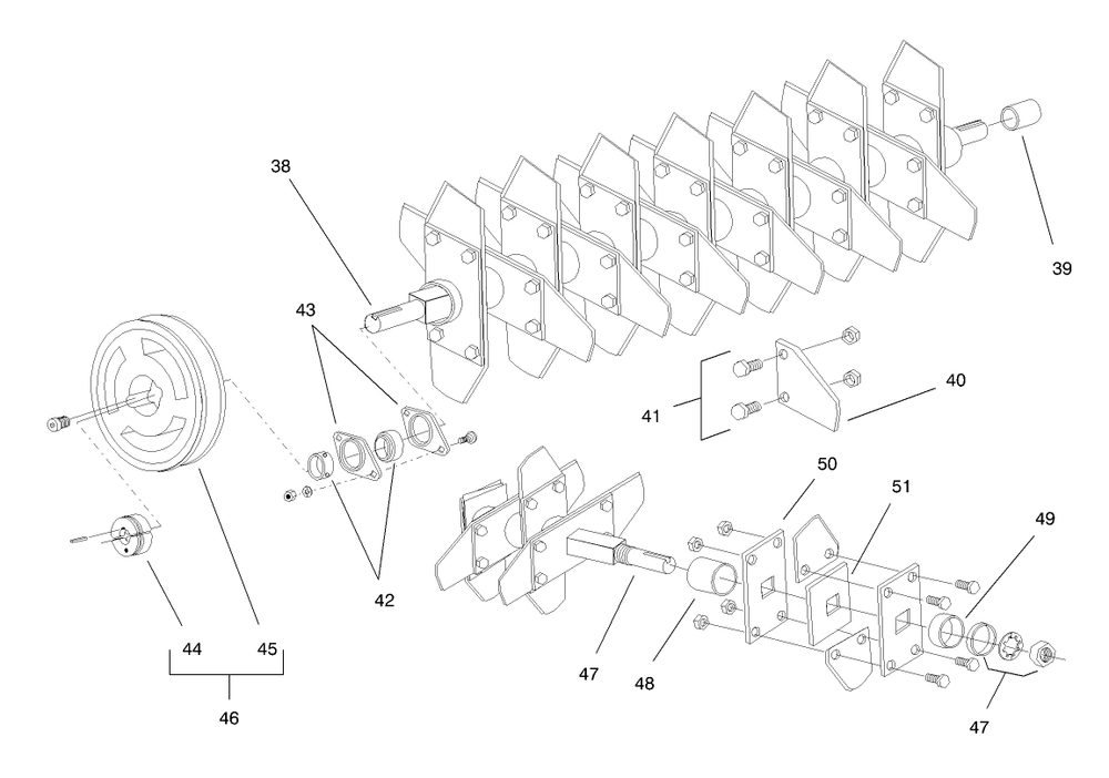 Reel Assembly Diagram and Parts List for 62060 890001 - 899999 Toro Seeder