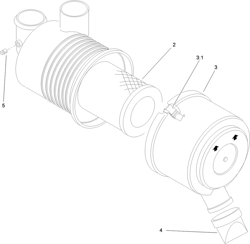 Air Cleaner Assembly Diagram and Parts List for 74267 403247200-999999999 Toro Lawn Mower