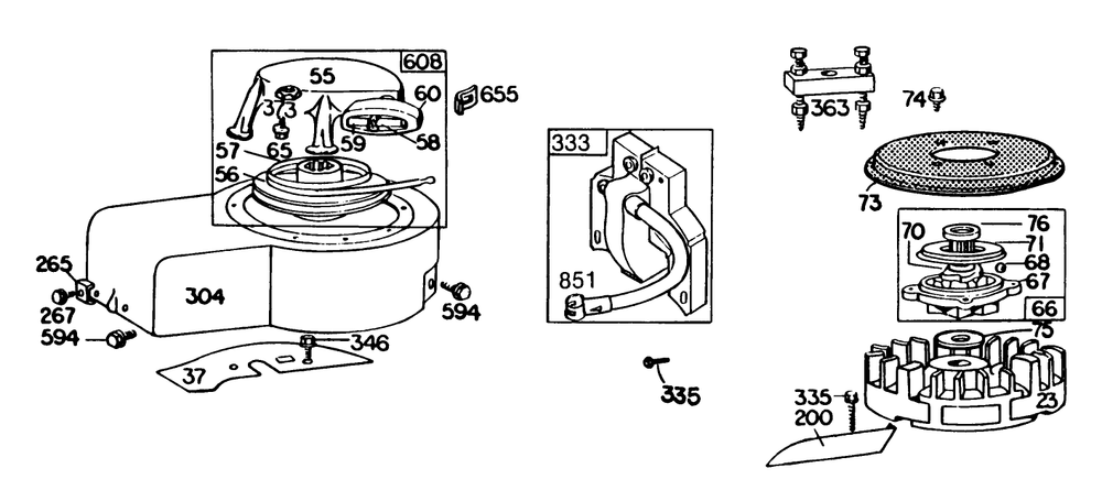 Engine Briggs & Stratton Model 131922-0163-01 (Continued) Diagram and Parts List for 22015 6000001 - 6999999 Toro Lawn Mower