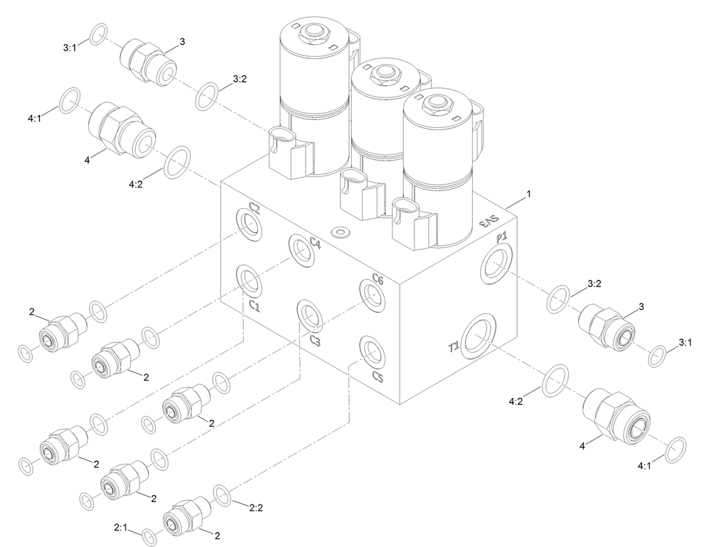 Wrench Manifold Assembly Diagram and Parts List for 23803 400000000 - 999999999 Toro Lawn Tractor Accessories