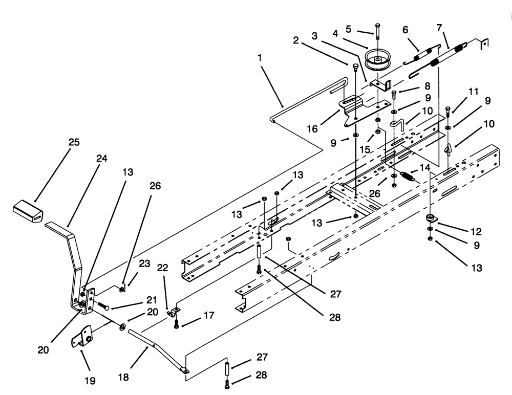 Clutch Assembly Diagram and Parts List for 71182 4900001 - 4999999 Toro Lawn Tractor