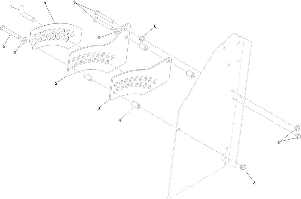 Height-Of-Cut Plate Assembly Diagram and Parts List for 74540TE 405550000-999999999 Toro Lawn Mower