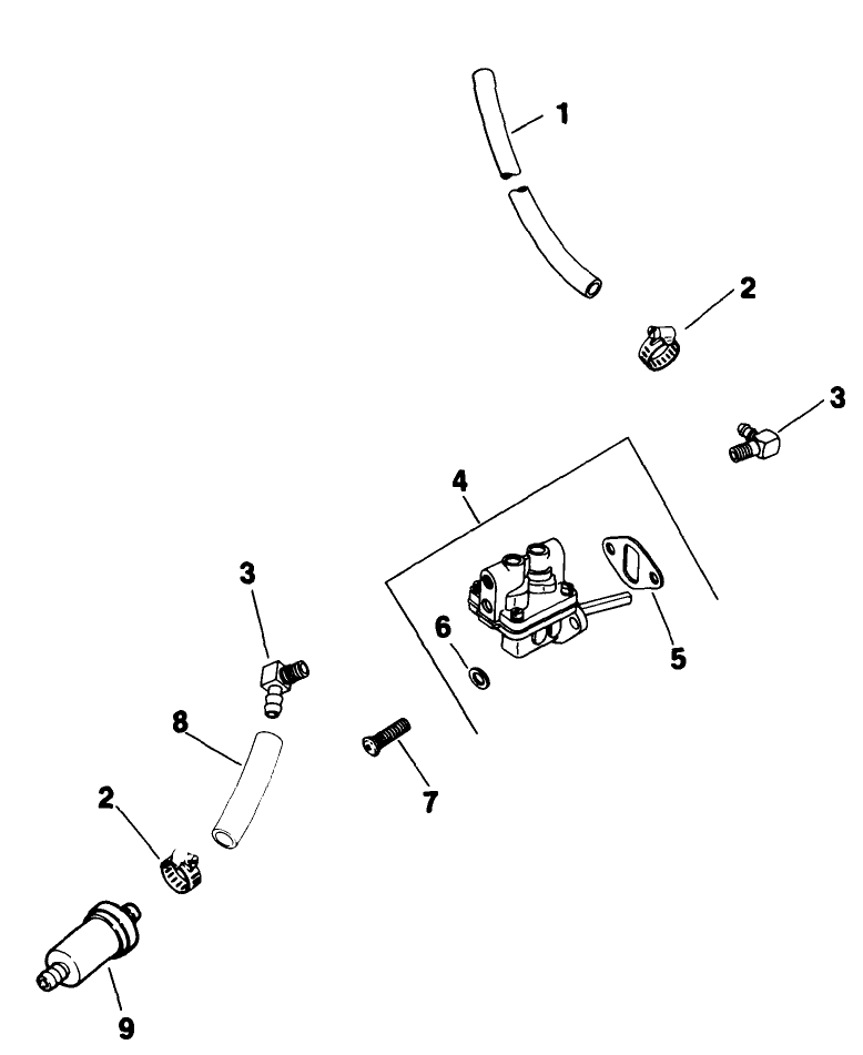 Fuel Pump-Engine Kohler Model No. M18qs-24657 (Continued) Diagram and Parts List for 30718 2000001 - 2999999 Toro Lawn Tractor