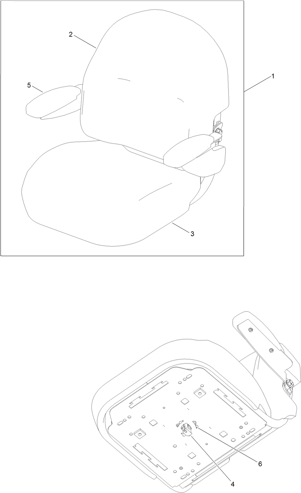 Seat Assembly No. 140-5043 Diagram and Parts List for 75750 409479951 - 410219308 Toro Lawn Tractor