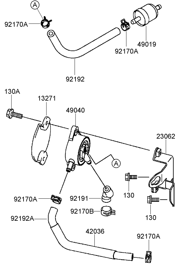 Fuel Tank And Valve Assembly Diagram and Parts List for 74416TE (280000001-280999999)(2008) Toro Lawn Mower