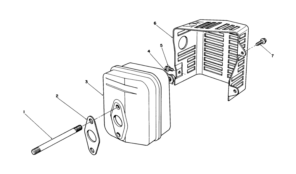 Muffler Assembly (Model No. Vmh7) Diagram and Parts List for 20622C 8000001 - 8999999 Toro Lawn Mower