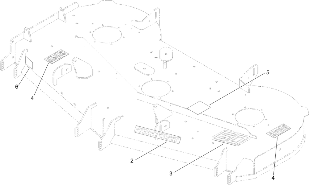 Deck Decal Assembly No. 163-2323 Diagram and Parts List for 76608 400000000 - 417419999 Toro Lawn Tractor