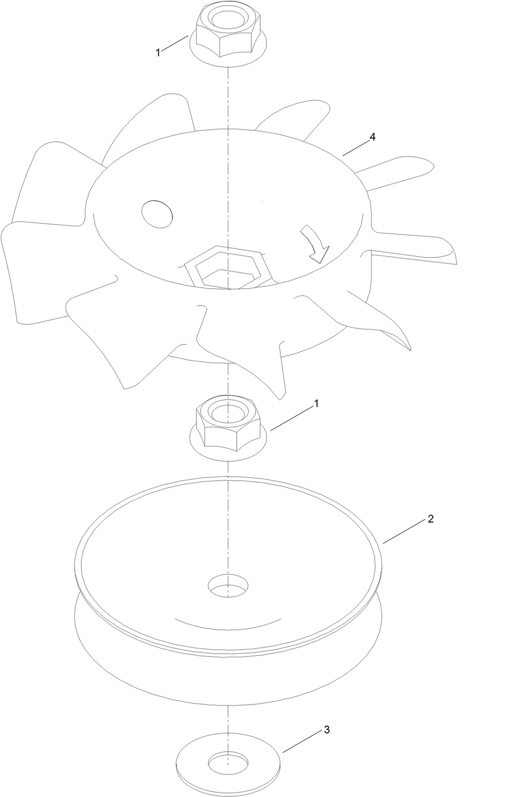 Transmission Assembly  Pulley And Fan Repair Assembly Diagram and Parts List for 22207 407300000-410099999 Toro Lawn Mower