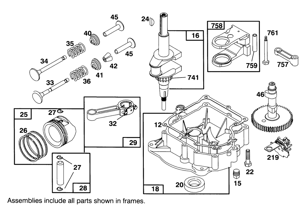 Engine Briggs & Stratton Model 286707-0452-01 Diagram and Parts List for 71180 3900001 - 3999999 Toro Lawn Tractor