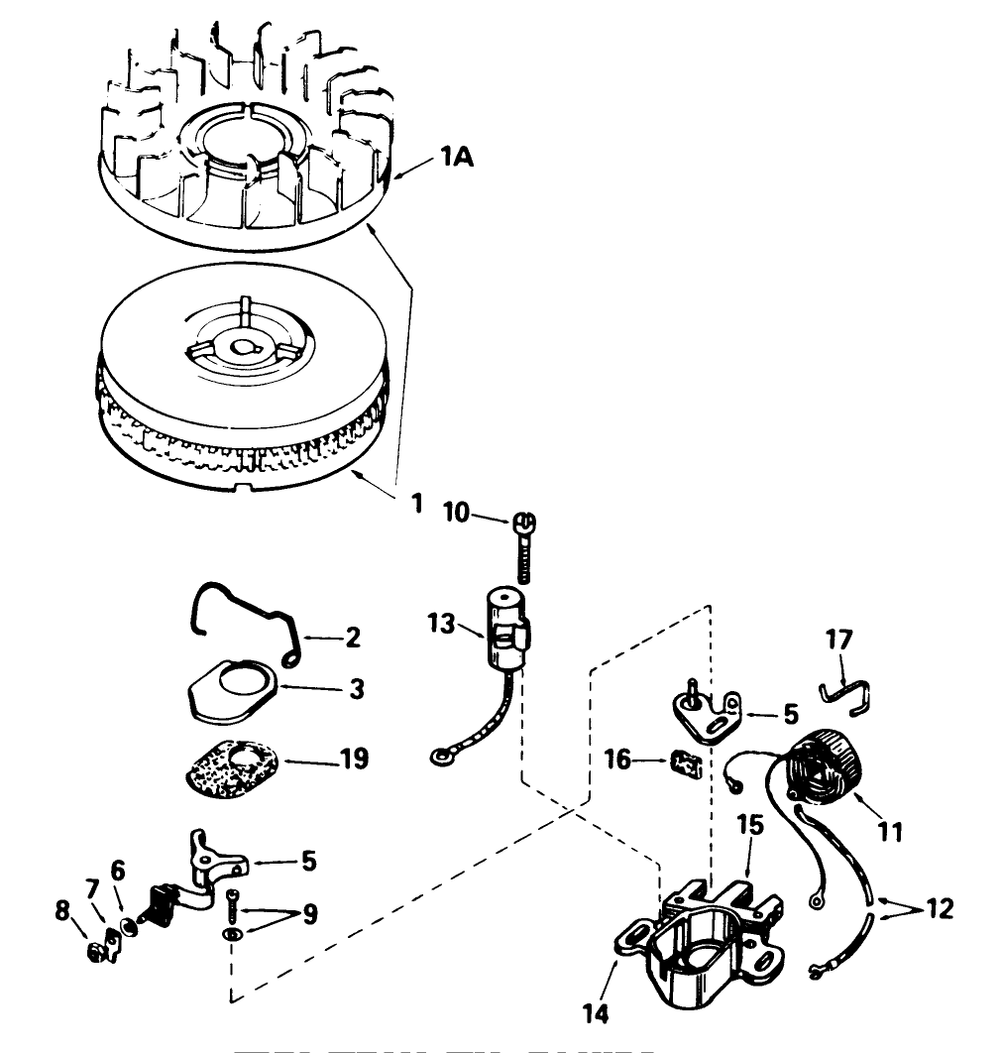 Magneto No. 611043 (5 And 7 H.P. Snowthrower Model Nos. 38040 And 38050) Diagram and Parts List for 38050 5000001 - 5999999 Toro Snow Blower
