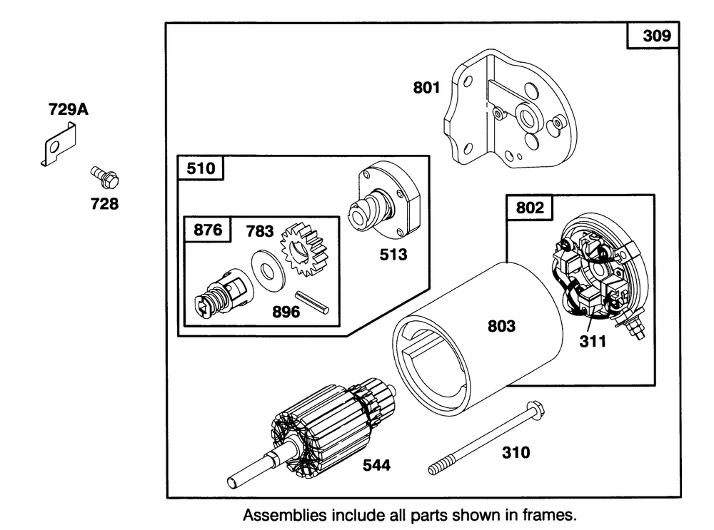 Engine Briggs & Stratton Model 286707-0453-01 Diagram and Parts List for 71184 5900001 - 5910000 Toro Lawn Tractor