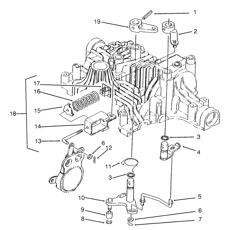 Brake Interlock Diagram and Parts List for 72042 5900001 - 5900796 Toro Lawn Tractor