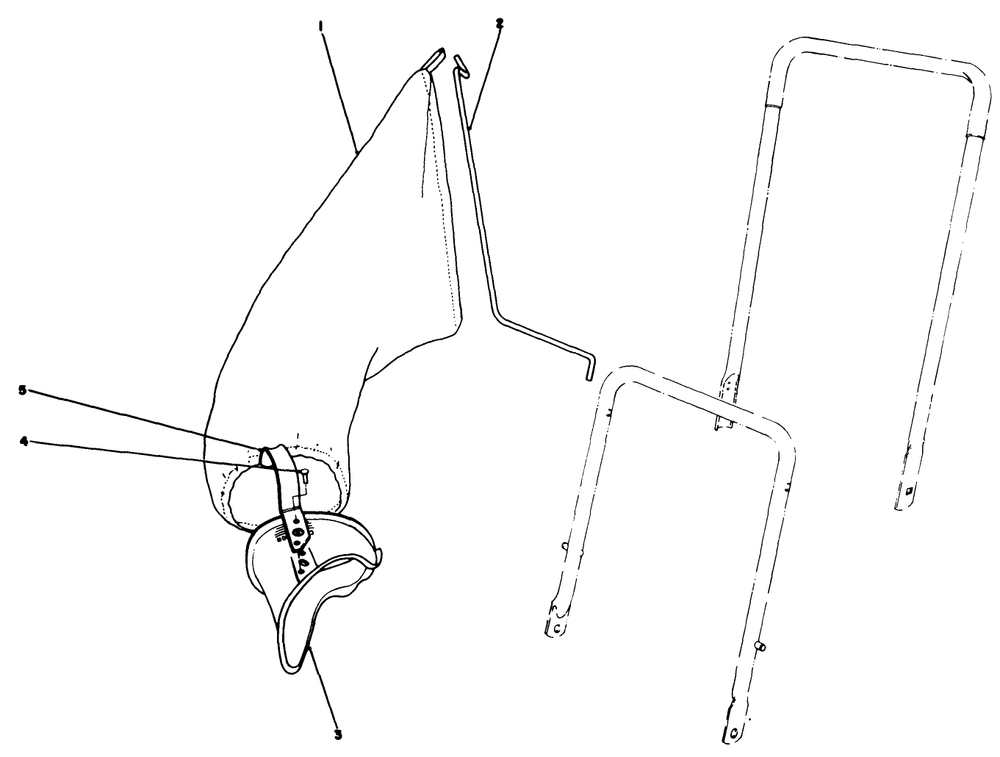 Grass Bagging Kit No. 38-0050 (Optional) Diagram and Parts List for 22025C 8000001 - 8999999 Toro Lawn Mower