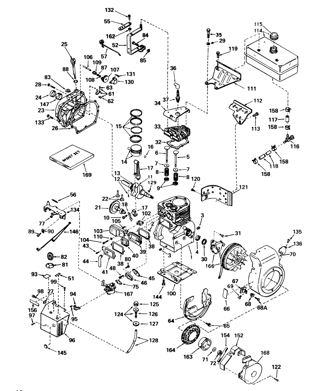 Engine Tecumseh Model No. H70-130176d (7 H.P. Snowthrower Model No. 31677) Diagram and Parts List for 31625 7000001 - 7999999 Toro Snow Blower
