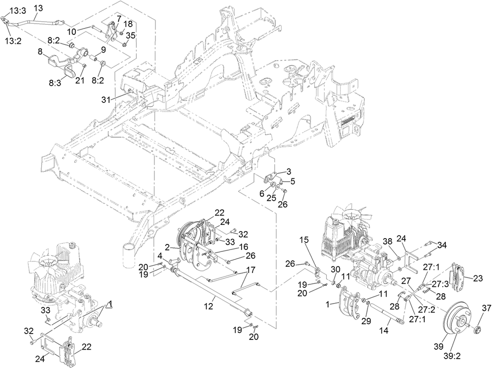 Park Brake Assembly Diagram and Parts List for 72951 400000000 - 411999999 Toro Lawn Tractor