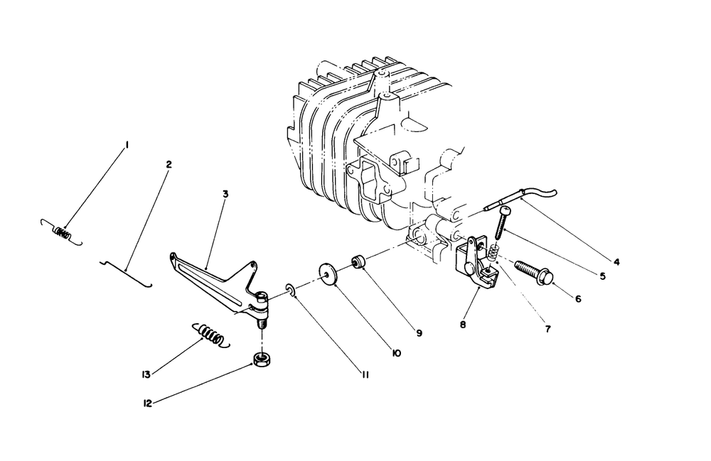 Governor Assembly (Engine Model No. 47pm1-5) Diagram and Parts List for 38186 3900001 - 3999999 Toro Snow Blower